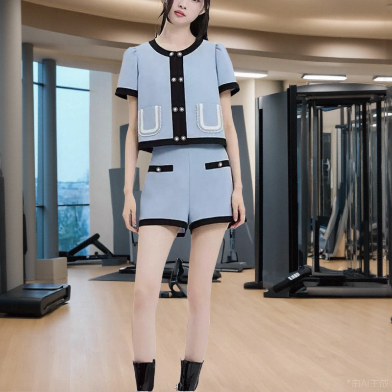 2025夏季高级感小洋装活泼减龄小香风套装女气质辣妹短裤两件套,女装/女士精品,时尚套装,淘宝优惠券,粉丝福利购,淘宝优惠卷