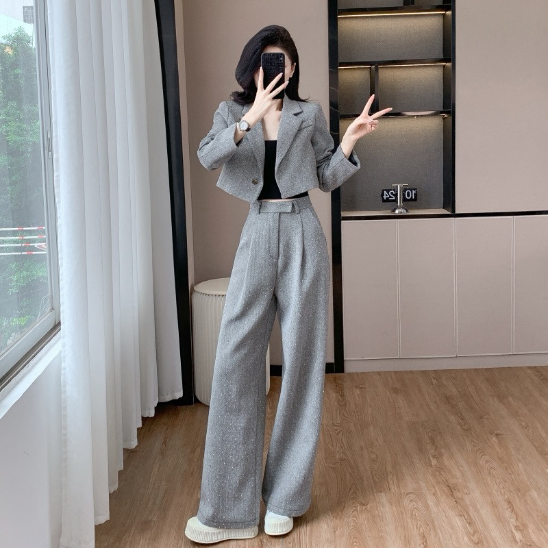 轻奢小香风时尚套装女秋冬装2024新款小个子洋气设计感秋季两件套,女装/女士精品,时尚套装,淘宝优惠券,粉丝福利购,淘宝优惠卷