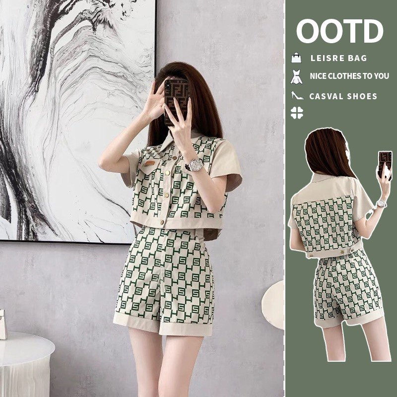 新款小香风高级感时尚套装小个子轻熟减龄洋气上衣短裤两件套女装,女装/女士精品,时尚套装,淘宝优惠券,粉丝福利购,淘宝优惠卷