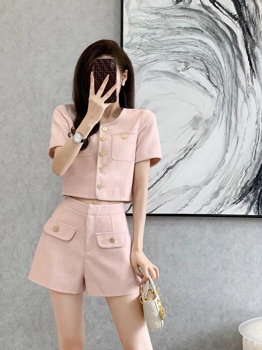 2023夏季新款气质小香风套装女高级感洋气小个子阔腿裤上衣两件套,女装/女士精品,时尚套装,淘宝优惠券,粉丝福利购,淘宝优惠卷