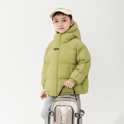 巴拉可儿童装鹅绒服冬季极寒加厚羽绒服儿童中大童三防保暖面包服