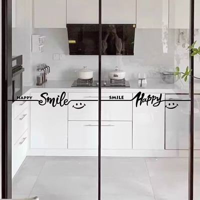 厨房玻璃门防撞贴纸装饰贴