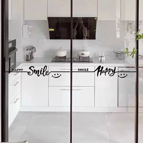 厨房玻璃门防撞贴纸装饰贴