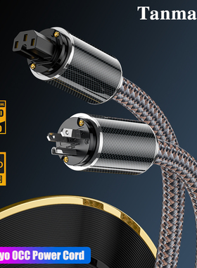 Tanmaster天师冷冻6N单晶铜OCC功放CD发烧美标HIFI碲铜镀铑电源线