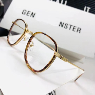 玳瑁色眼镜女gm韩版 超轻素颜可配有高度数散光近视眼睛框架男2057