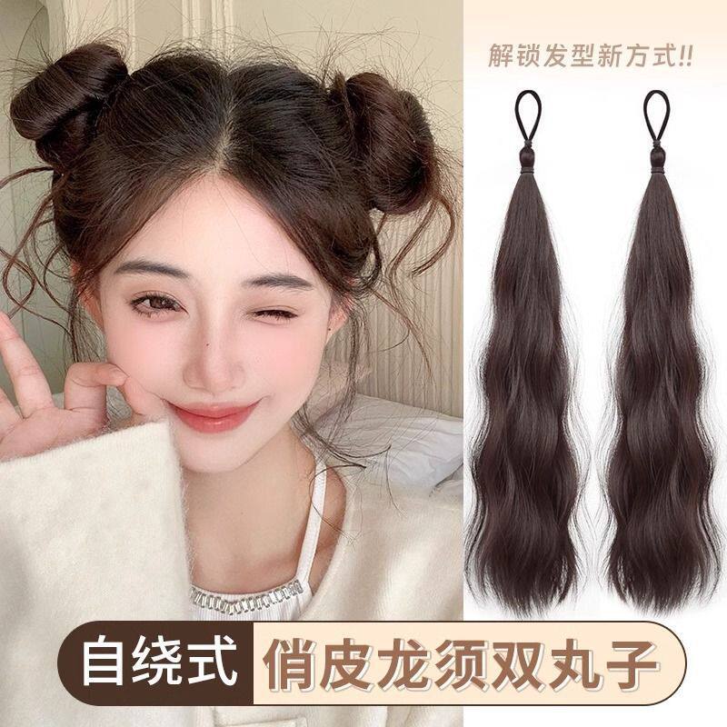 自绕式丸子头发束假发盘发增发量