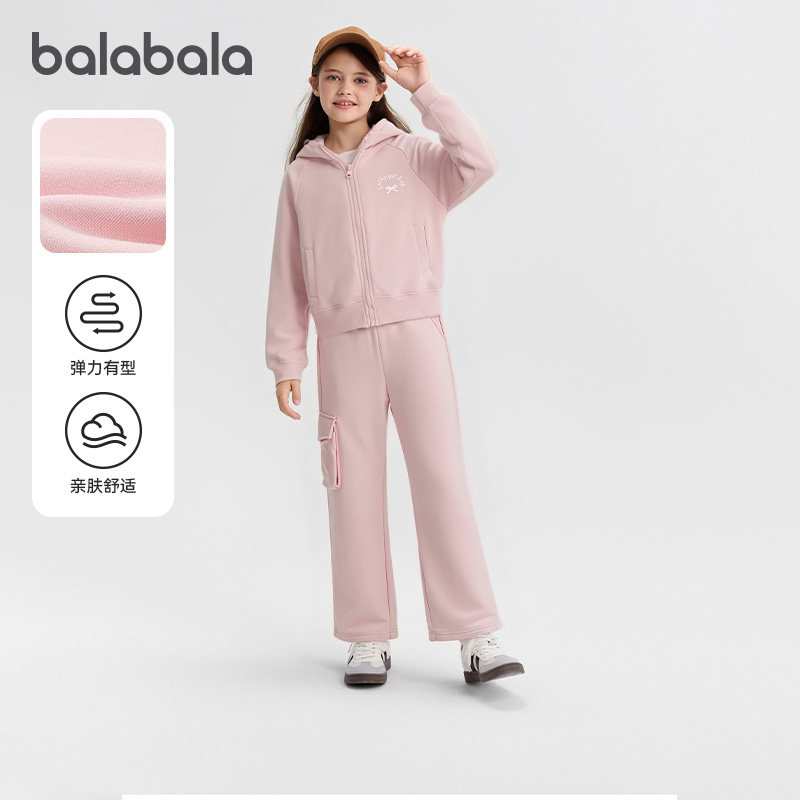巴拉巴拉女童运动套装儿童长袖2件套中大童上衣2026春装新款童装5