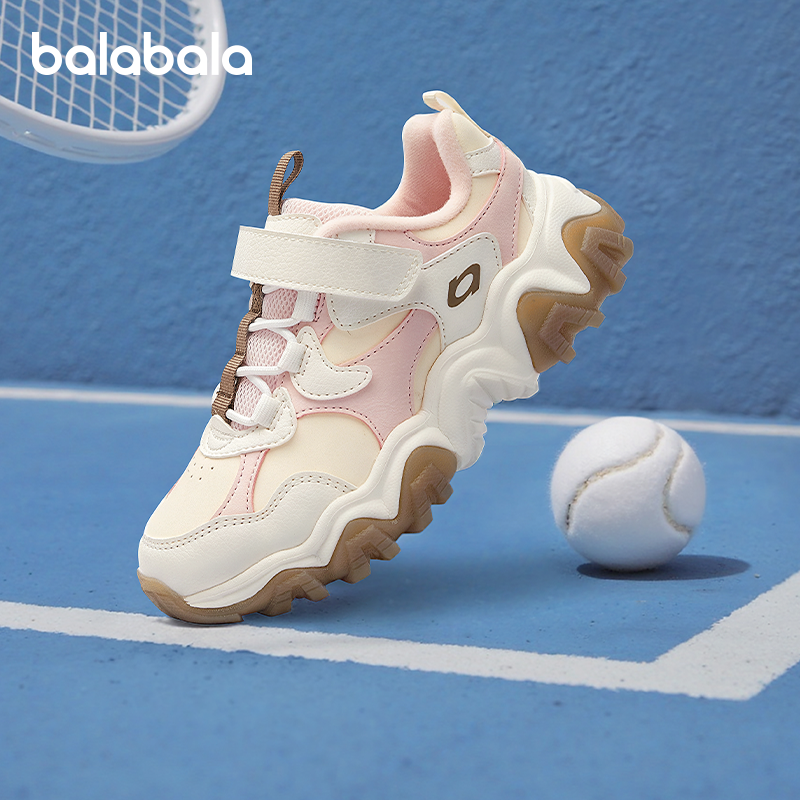巴拉巴拉运动鞋女童厚底老爹鞋冬