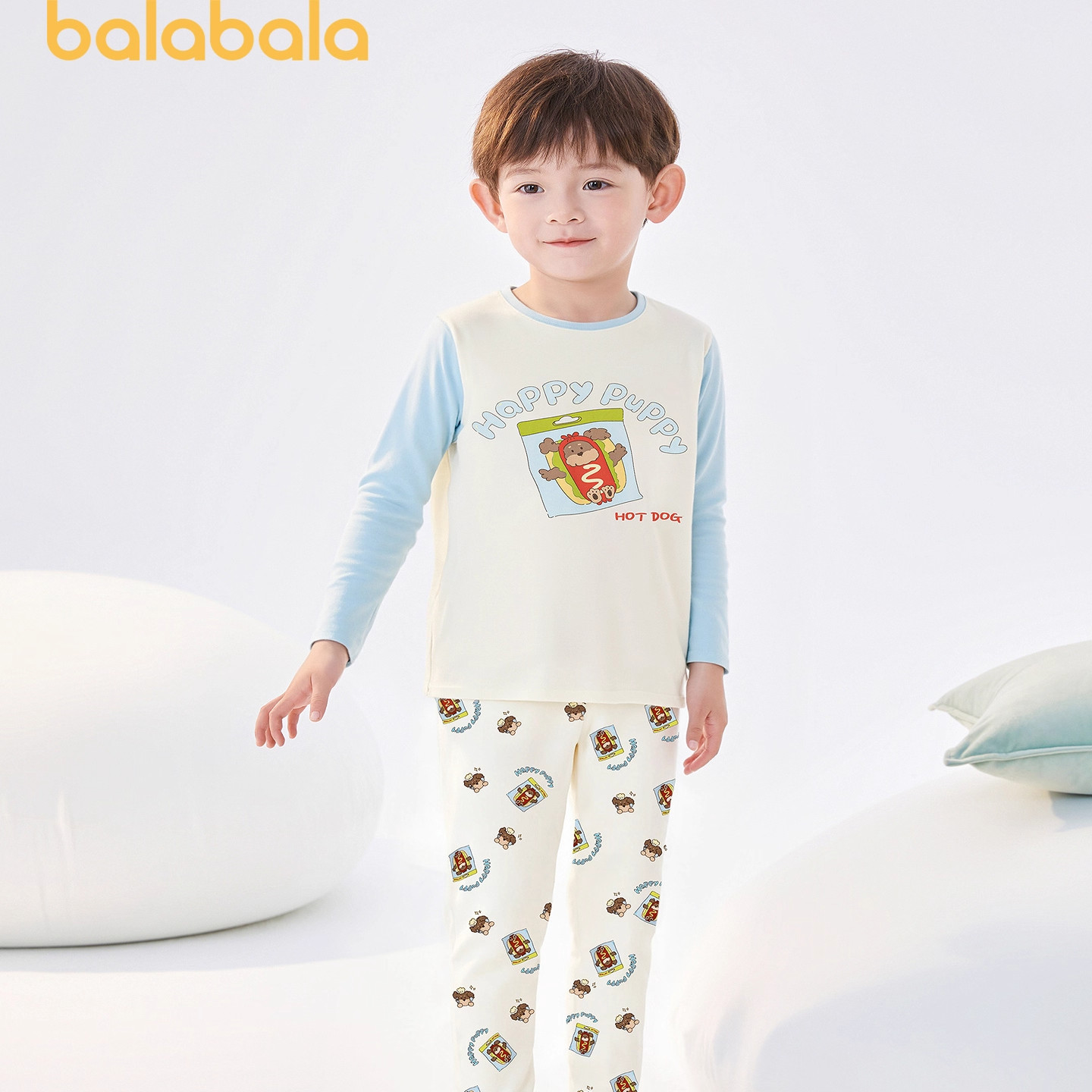 商场同款巴拉巴拉男童内衣套装儿童睡衣两件套新款童装2025冬撞色,童装/婴儿装/亲子装,内衣套装,淘宝优惠券,粉丝福利购,淘宝优惠卷