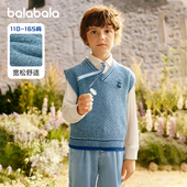 新款 premium巴拉巴拉男童马甲大童学院风背心儿童宝宝针织衫 春季