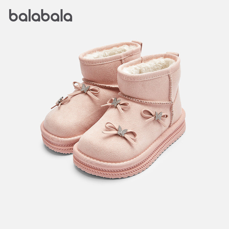 巴拉巴拉女童靴子儿童加绒保暖雪地靴女童鞋子防水冬季新款短靴厚,童鞋/婴儿鞋/亲子鞋,雪地靴,淘宝优惠券,粉丝福利购,淘宝优惠卷