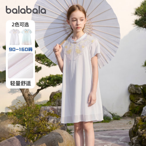 巴拉巴拉女童连衣裙新中式旗袍裙