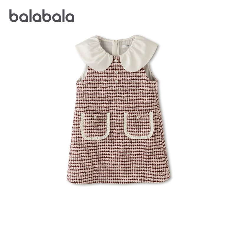 商场同款巴拉巴拉儿童连衣裙女童小香风背心裙2026春装新款童装潮