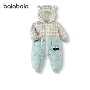 小猪佩奇IP巴拉巴拉婴儿羽绒服连体衣男女童宝宝外出服冬装新款