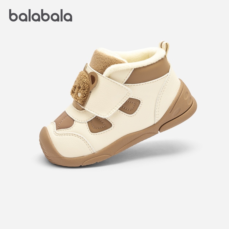 巴拉巴拉学步鞋男童鞋加绒防滑萌