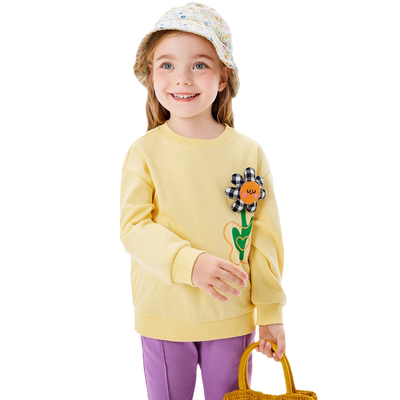 巴拉巴拉女童加绒卫衣宝宝连帽打底衫儿童短款上衣秋冬新款童装潮