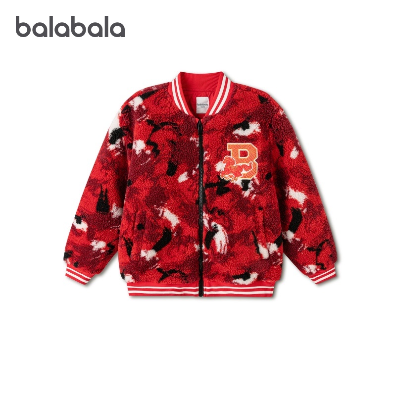 【balaOne】巴拉巴拉童装儿童外套男女童2025新款春装棒球领棉服