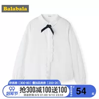 Balla Balla Girls Áo dài tay Áo sơ mi nam bé trai Phong cách nước ngoài Áo trắng cotton 2019 Thu mới Trẻ em mặc Trẻ em - Áo sơ mi áo sơ mi trẻ em