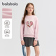 巴拉巴拉balaone童装 t恤中大童甜美时尚 儿童卫衣女童2025秋季 新款