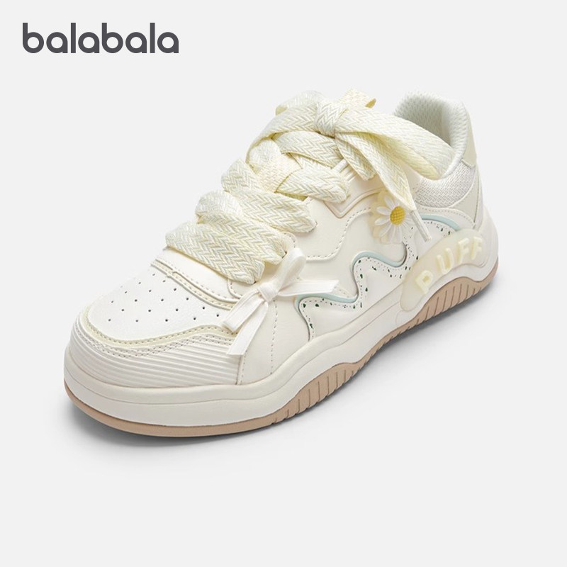 巴拉巴拉女童软底板鞋儿童防滑小白鞋中大童透气鞋子2025秋季童鞋,童鞋/婴儿鞋/亲子鞋,板鞋,淘宝优惠券,粉丝福利购,淘宝优惠卷