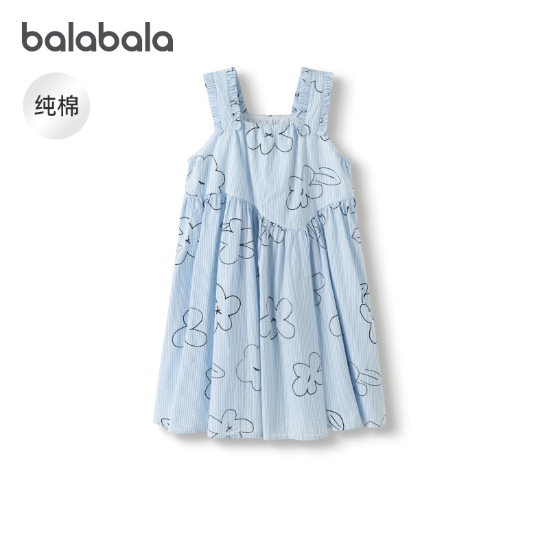 巴拉巴拉连衣裙女童纯棉背心裙