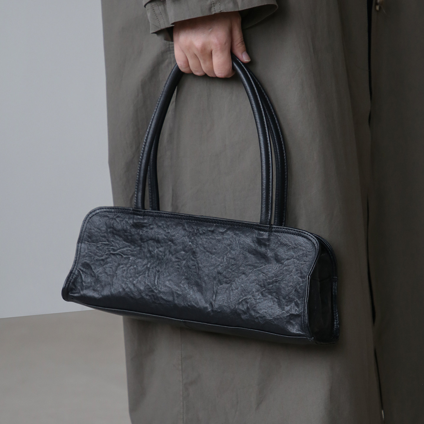 漫色手抓纹植鞣头层牛皮法棍包女真皮复古褶皱高级感单肩腋下包,箱包皮具/热销女包/男包,腋下包,淘宝优惠券,粉丝福利购,淘宝优惠卷