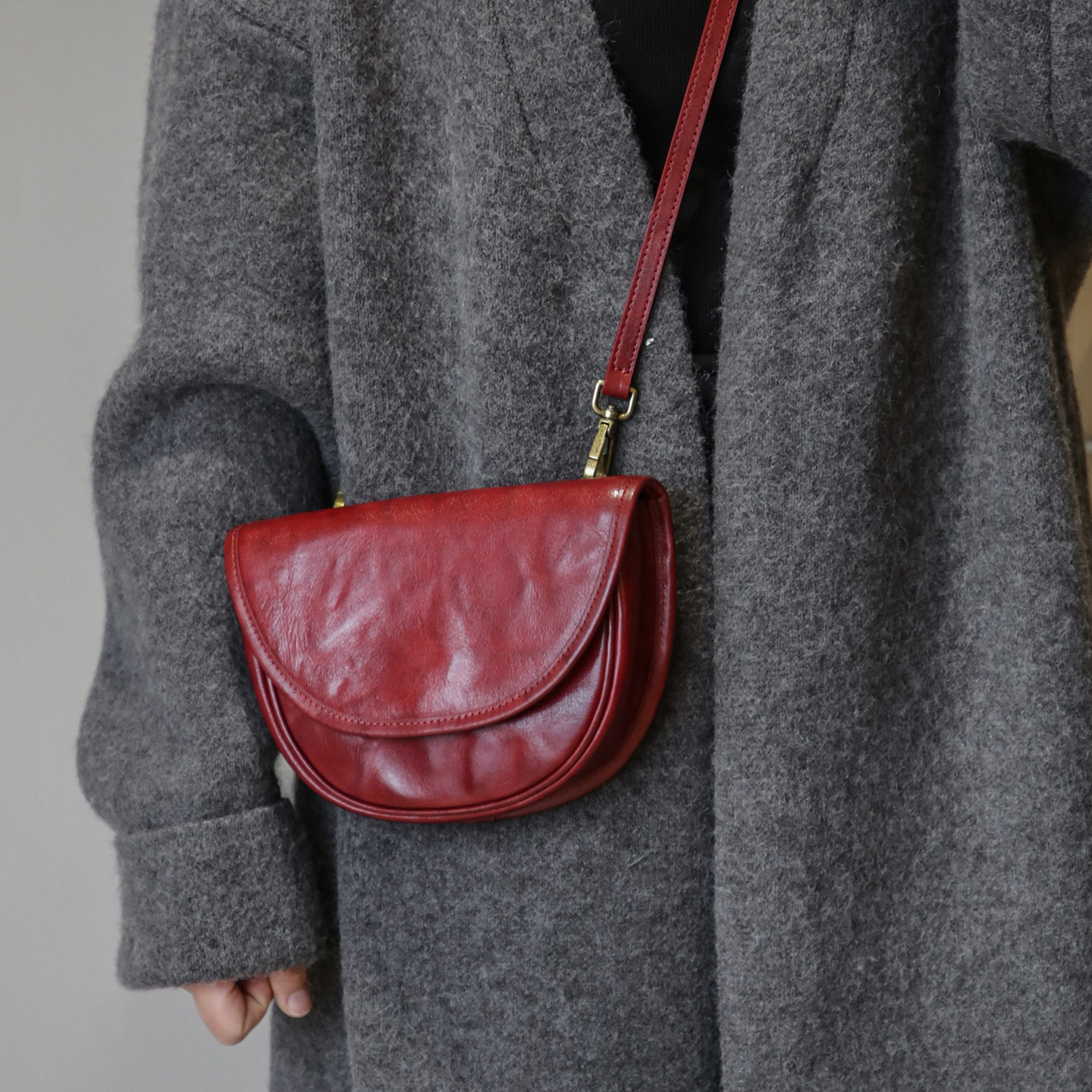 漫色手抓纹植鞣头层牛皮马鞍包女复古真皮单肩斜挎包腰包手机包,箱包皮具/热销女包/男包,马鞍包,淘宝优惠券,粉丝福利购,淘宝优惠卷