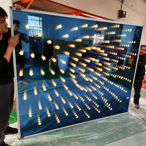 LED立霓虹镜灯发光字深渊千镜层镜 3D无限面隧道延伸镜景观体字