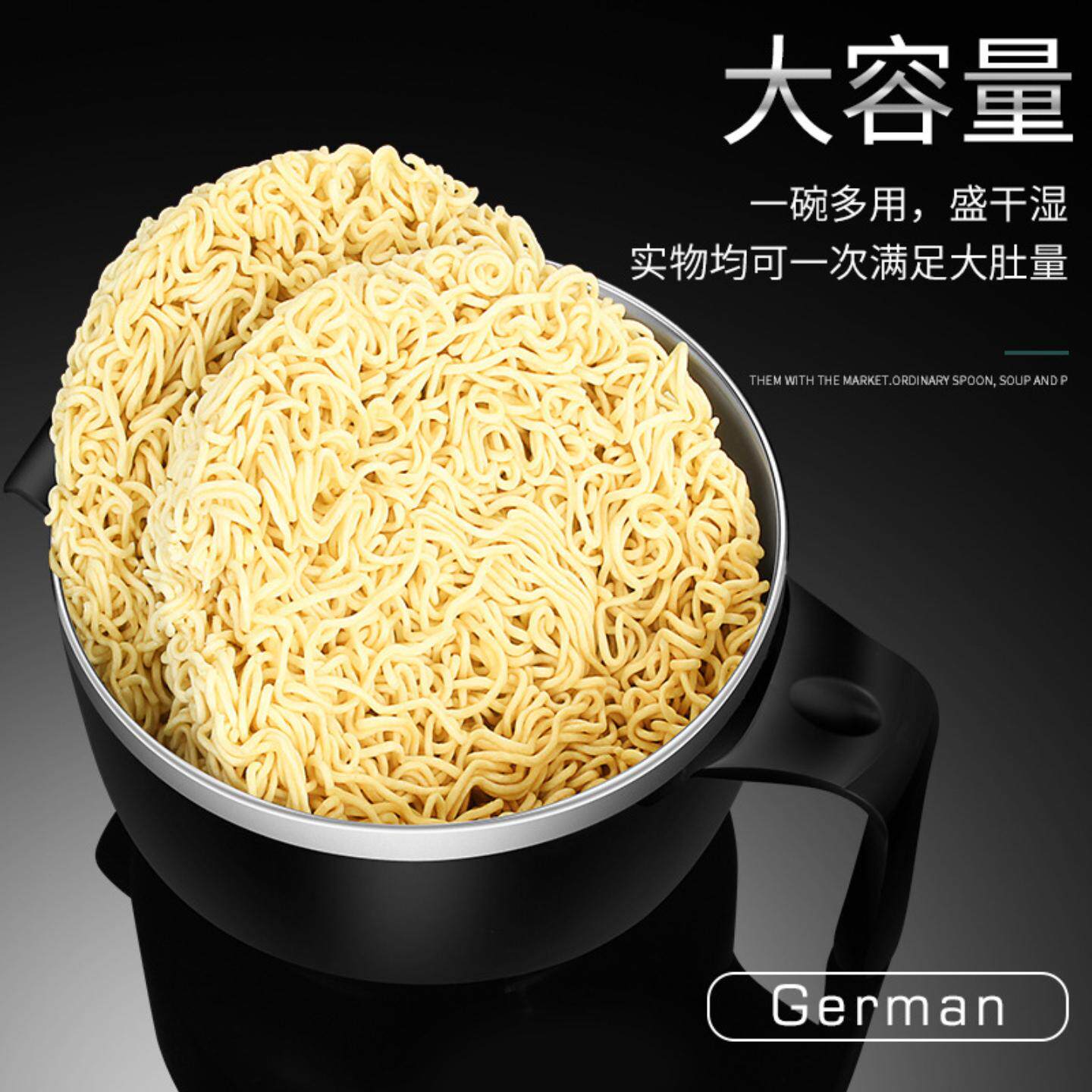 不锈钢304泡面碗 带盖学生宿舍上班族方便面大碗日式饭碗logo