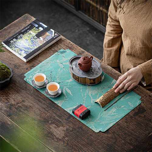 茶台配件锦缎茶席干泡日式禅意