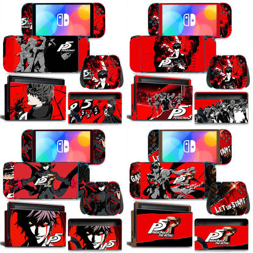 switch oled游戏机机贴纸整套 P5 卡通漫画贴 Skin Sticker