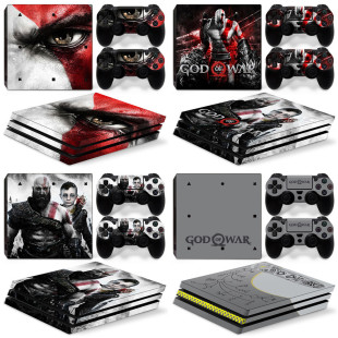 PS4 PRO贴纸 ps4新版PRO主机贴膜 战神god of war手柄贴Skin