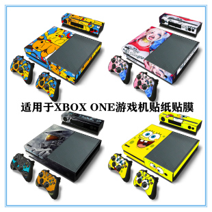 XBOX ONE贴纸痛机贴磨砂xboxone游戏机贴纸主机贴皮卡丘光环美女