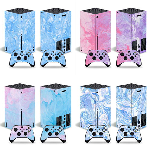 Xbox series x 贴纸 大理石纹路贴纸 XSX游戏机手柄贴 贴膜机身贴