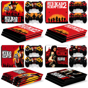 PS4 Pro游戏机贴纸 Red dead redemption 2彩贴 Skin Sticker