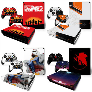xbox one x游戏机全身贴纸 保护膜彩膜 炫彩膜 来图手柄贴膜