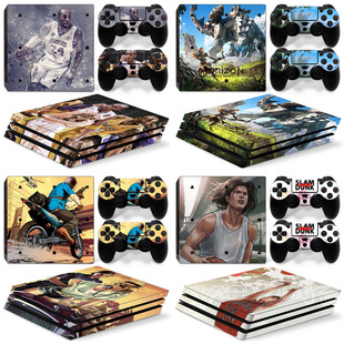 PS4 PRO贴纸PRO游戏机卡通彩贴 全包贴纸 保护膜 炫彩贴 保护膜