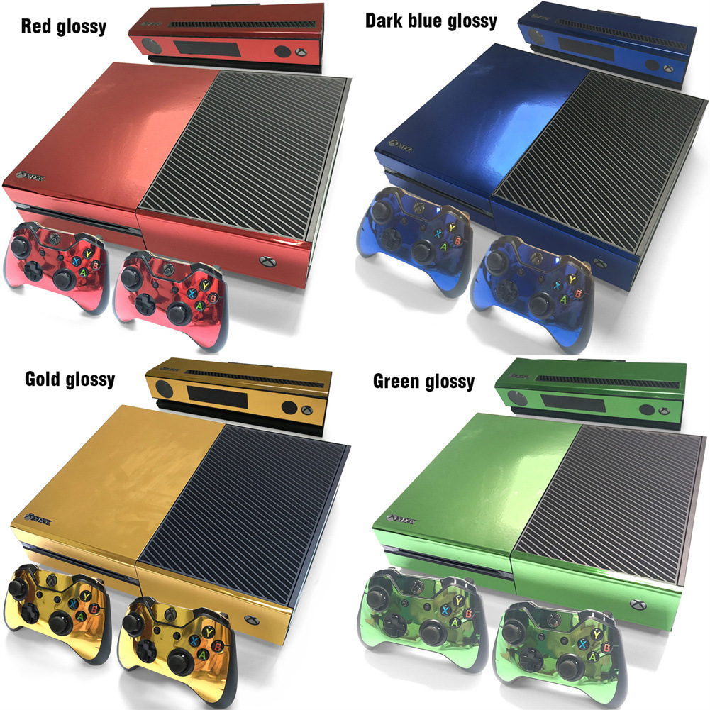 适用于xbox one主机贴纸痛机贴XBOXONE贴纸贴膜电镀金贴膜skin