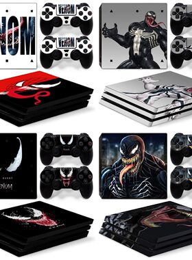 侠士 索尼PS4 pro游戏机贴纸 Venom 毒液 漫威痛机贴保护磨砂彩膜