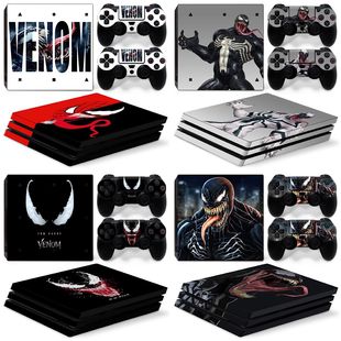 侠士 索尼PS4 pro游戏机贴纸 Venom 毒液 漫威痛机贴保护磨砂彩膜