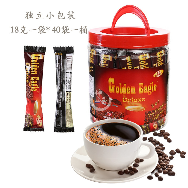 进口俄罗斯金鹰咖啡桶装袋