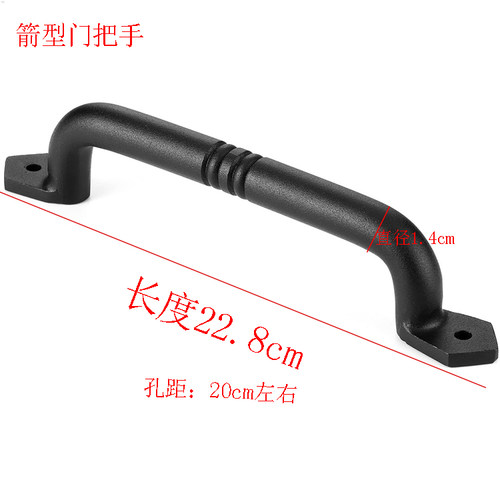 门把手铁艺移门明装谷仓门美式