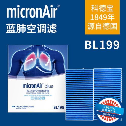 科德宝BL199-2适配腾势D9 DM-i/腾势D9 EV/腾势N8蓝肺空调滤芯格