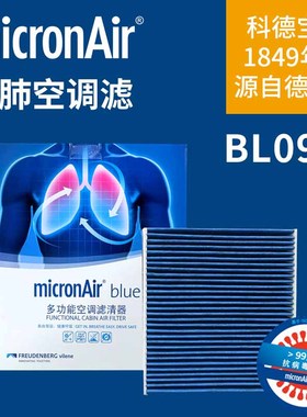 科德宝BL092蓝肺适配极狐阿尔法αT/αS 长安CS95/2.0T空调滤芯格