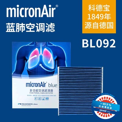 科德宝BL092蓝肺适配极狐阿尔法αT/αS 长安CS95/2.0T空调滤芯格