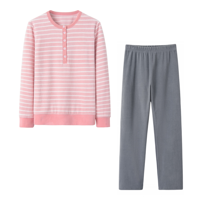 秋冬加绒加厚家居服套装