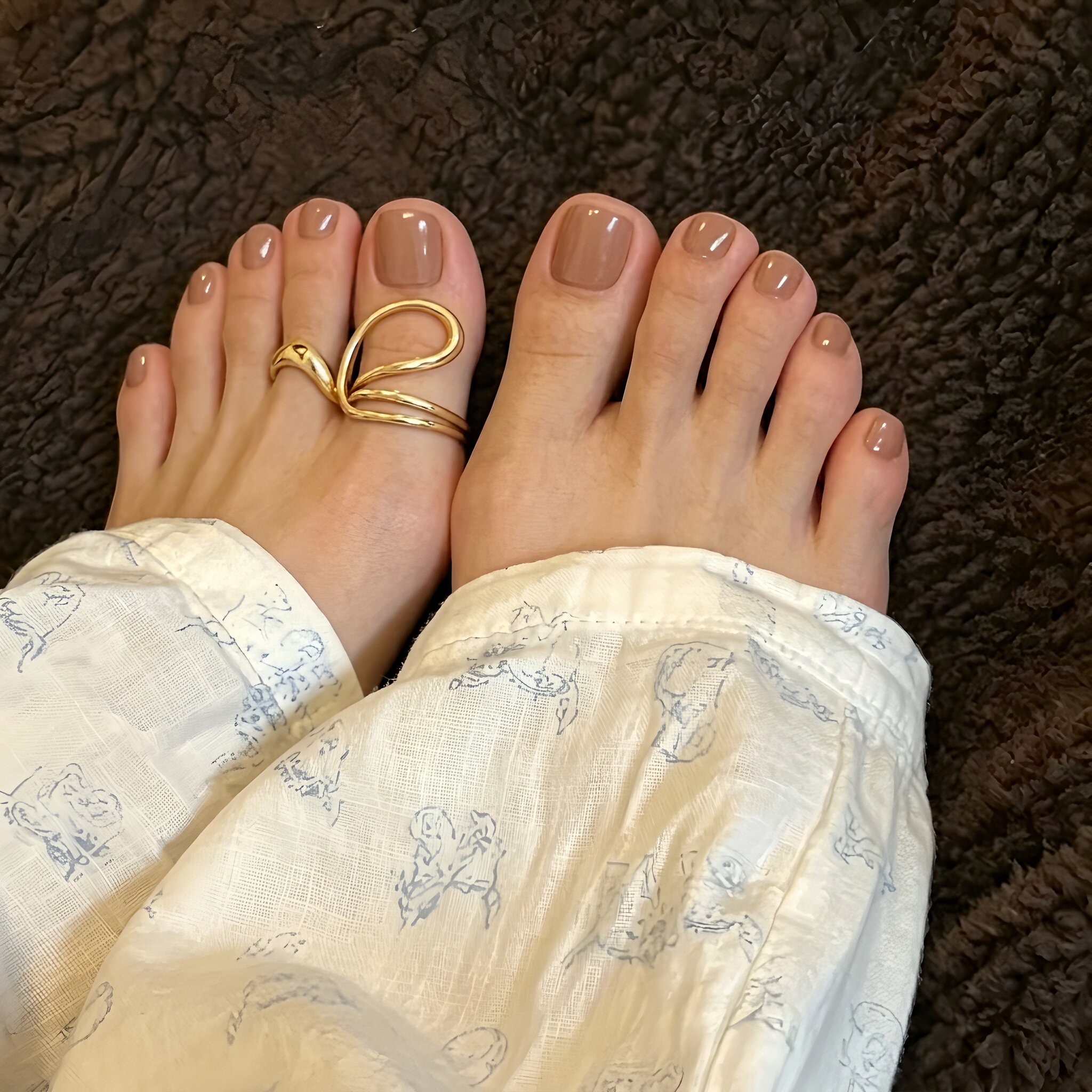 2件套不规则缠绕脚戒指套装 欧美潮时尚个性小众设计网红旅拍饰品