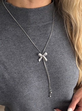 金属蝴蝶结蛇骨链项链女2026夏季新潮性感甜美时尚网红写真锁骨链