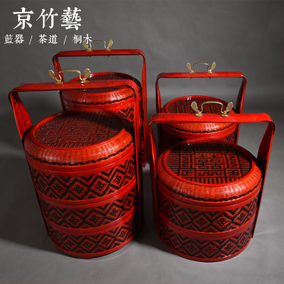 京竹艺竹编篮子包邮到家