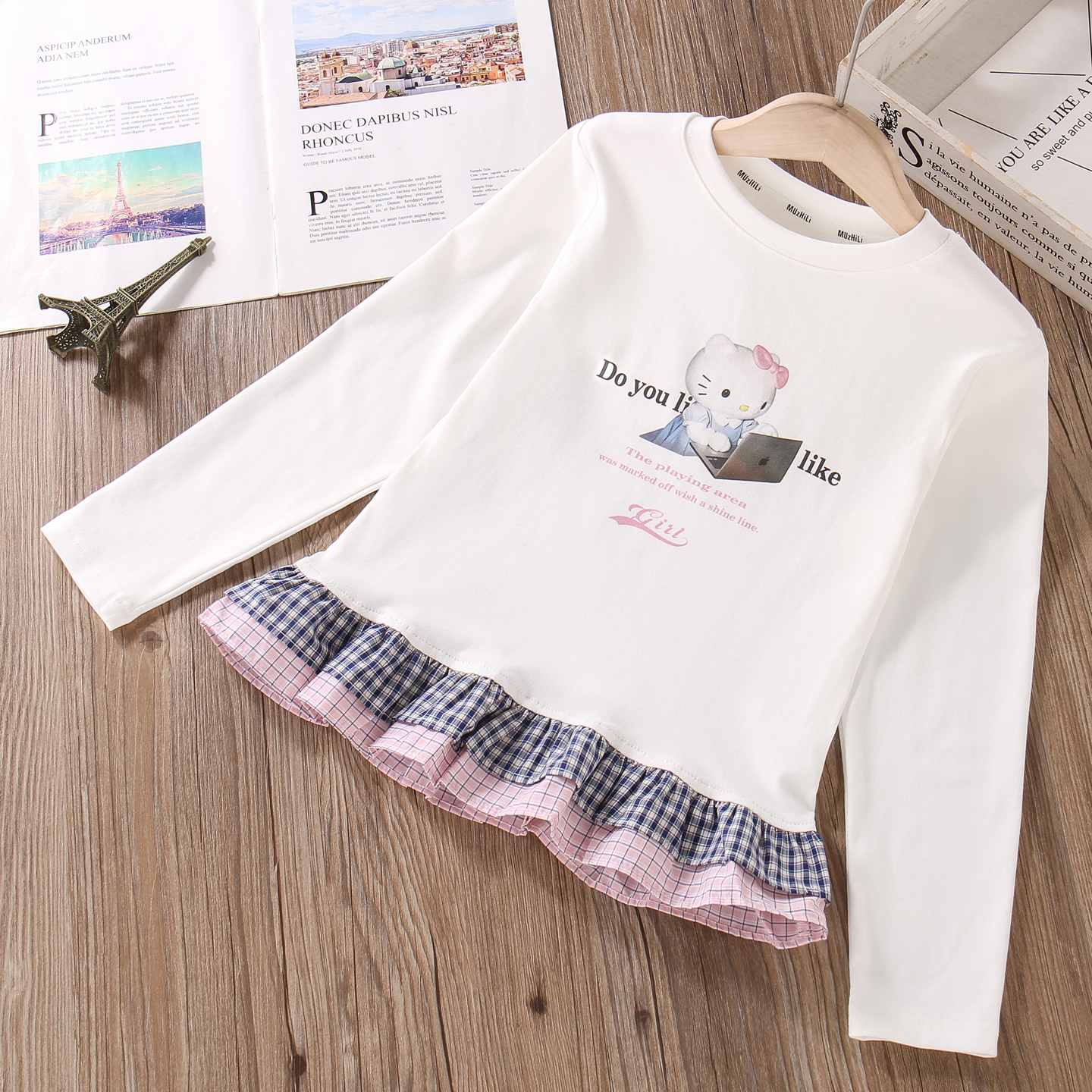 女童长袖t恤春秋薄款女孩上衣